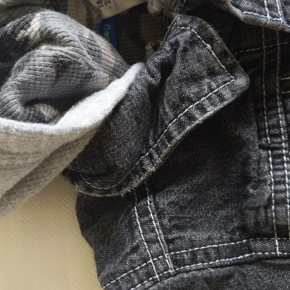 greendog layered look distressed denim jacket with hoodie 18 months baby boy - Picture 6 of 14